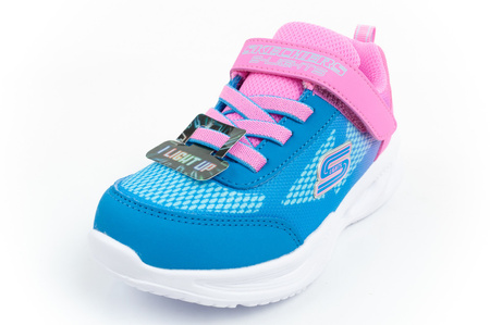 Skechers S Lights-Skechers Sola [303714N/HPBL] LED Kindersportschuhe, blau und pink.