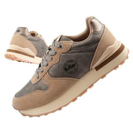 Lee Cooper Damen Sneaker, modisch, bequem, langlebig, beige, grau