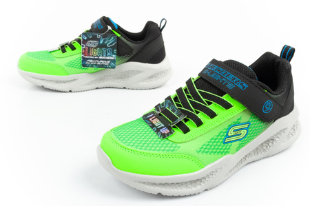 Skechers S Lights-Meteor [401495L/BBLM] LED Kinder-Sportschuhe, grün und schwarz.