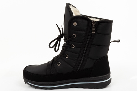 Progress Damen-Winterstiefel, Schwarz, Gefüttert, Lammfellfutter