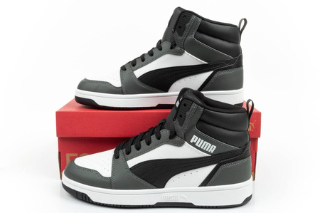 Puma Rebound v6 Herren-Sportschuhe [392326 03], Schwarz, Grau und Weiß.