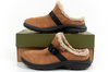 Keen Damen-Hausschuhe Hood Clog [1026803] Hausschuhe mit Schaffell, braun.