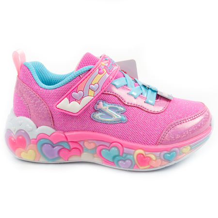 Skechers S Lights LED-Sneaker für Mädchen mit Klettverschluss