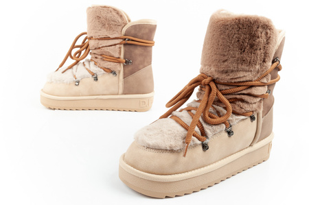 D. Franklin Damen Winterstiefel, modisches Fellfutter, isoliert, Braunbeige, High-Top