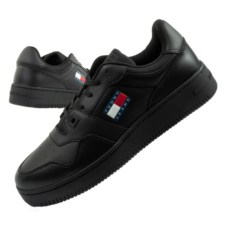 Tommy Hilfiger Herren-Sneaker TJM Retro Basket Ess, modisches Schwarz