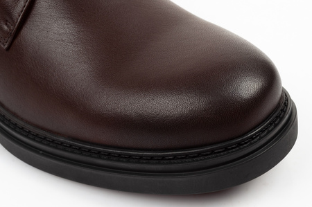 Elegante Herren-Ankle-Boots aus braunem Leder von Lee Cooper