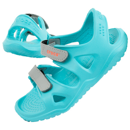 Crocs Swiftwater Kindersandalen [204988-40M] türkis.