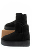 D. Franklin Damen-Winterstiefel, modische, pelzgefütterte, isolierte schwarze Stiefeletten