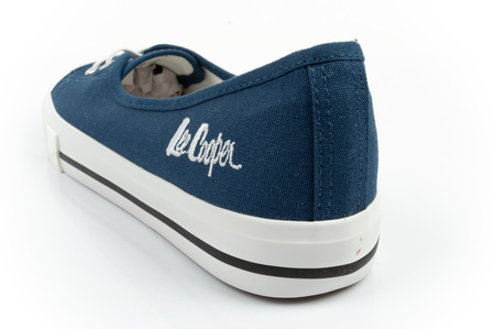 Lee Cooper Damen-Sneaker, blaue Slip-On-Ballerinas