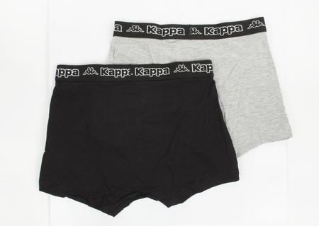 Kappa Herren-Boxershorts [351K1JW A8O] 2 PACK, grau, schwarz.