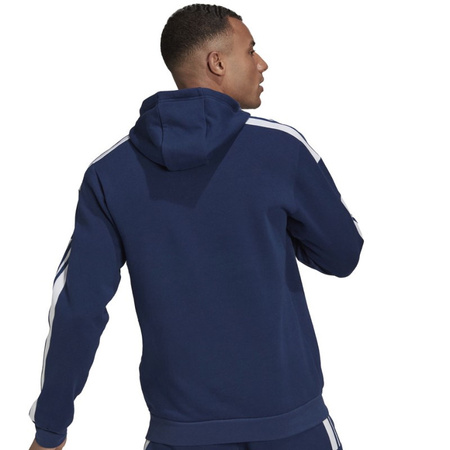 Adidas Herren-Kapuzenpullover mit Kängurutasche und stylischem Logo in Marineblau