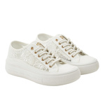 Lee Cooper Damen-Plateau-Sneaker in Weiß mit Schnürung