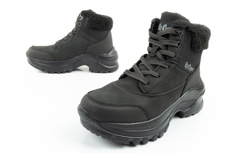 Lee Cooper Damen Winter-Wanderschuhe, Schwarz, Schnürschuh