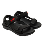 Lee Cooper Herren-Sandalen mit Klettverschluss für den Sommer und den Strand, leicht, schwarz