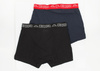 Kappa Herren-Boxershorts [351K1JW ADL] 2 PACK, Marineblau, Schwarz.