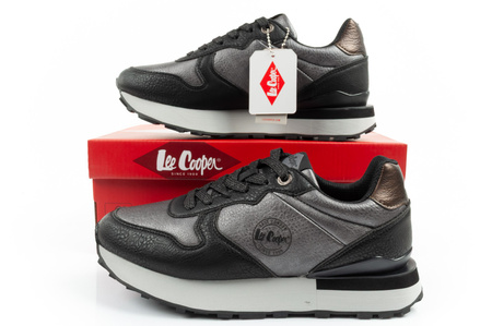 Lee Cooper Damen-Sneaker, modisch, bequem, strapazierfähig, Grau, Schwarz