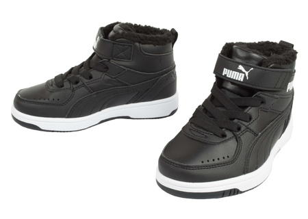 Buty dziecięce zimowe Puma Rebound Joy [375479 01] schwarz.