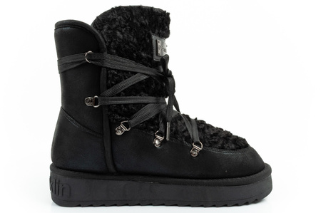D. Franklin Damen Winterstiefel, modisches Fellfutter, isoliert, schwarzer High-Top
