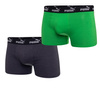 Puma Herren-Boxershorts im 2er-Pack, Grün-Grau, bequeme Baumwolle