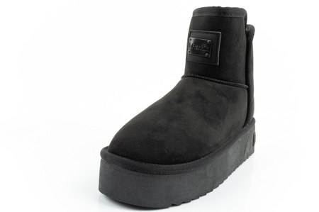 D. Franklin Damen-Winterstiefel, modische, pelzgefütterte, isolierte schwarze Stiefeletten