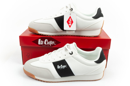 Lee Cooper Herren-Sneaker, modisch, bequem, weiß