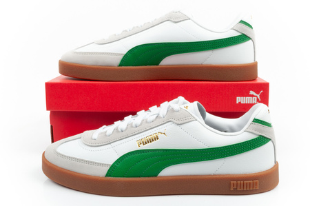 Puma Club II Era Herren-Sneaker, Leder, Weiß, Grau, Grün