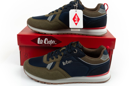 Lee Cooper Herren-Sneaker, modisch, bequem, strapazierfähig, Marineblau, Khaki