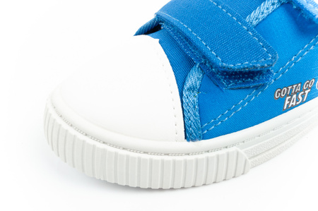 Leomil Sonic Kinder-Sportschuhe, leichte Sneaker mit Klettverschluss, Blau und Rot