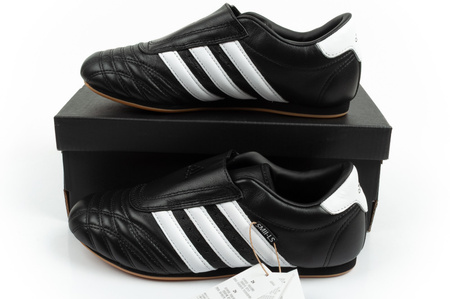 Adidas Damen-Taekwondo-Sneaker, Schwarz, Leder, Slip-On