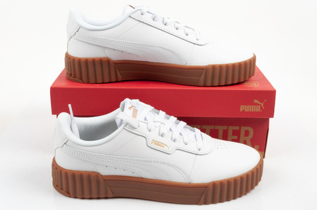 Puma Damen Carina 3.0 Leder-Sneaker in Weiß, modisch