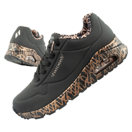 Skechers Uno-Loving Love Damen-Sneaker, modisches Schwarz