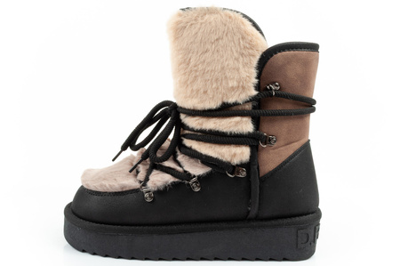 D. Franklin Damen Winterstiefel, modisches Fellfutter, isoliert, Schwarz, Braun, Beige