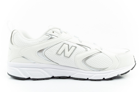 New Balance Herren-Sportschuhe, strapazierfähig, modisch, Weiß und Silber