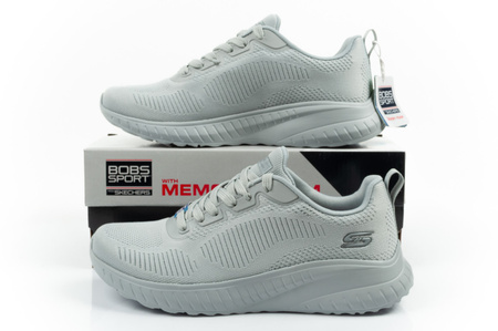 Skechers Bobs Squad Chaos Damen-Sneaker, leicht, modisch, Grau