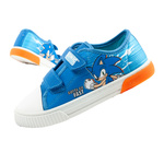 Leomil Sonic Kinder-Sportschuhe, leichte Sneaker mit Klettverschluss, Blau und Rot