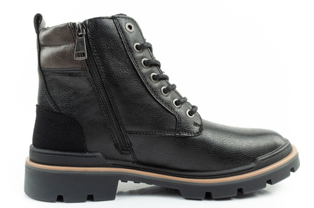 Wrangler Nevada Herren Chelsea Boots, Eleganter, modischer Schnürstiefel, Schwarz