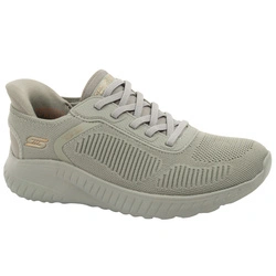 Skechers Bobs Squad Damen-Sneaker zum Hineinschlüpfen in Olivgrün