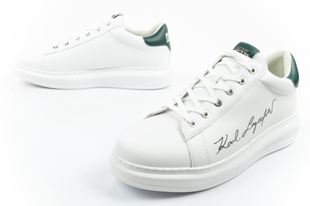 Karl Lagerfeld Herren-Sneaker Kapri, Weiß, Echtleder