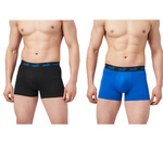Puma Herren-Boxershorts, 2er-Pack, Blau/Schwarz, bequeme Baumwolle