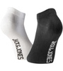 Jack&Jones Unisex Baumwollsocken [12260511 BLK/WHT] 12er-Pack, schwarz, weiß.