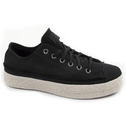 Converse Chuck Taylor Damen-Espadrille-Sneaker, modisch, schwarz, bequem