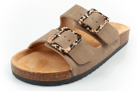 Lee Cooper Damen-Sandalen zum Hineinschlüpfen, Khaki, bequem und leicht