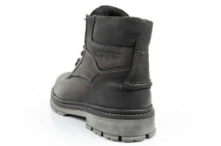 Wrangler Allan Mid Herren Chelsea Boots, elegante Lederstiefelette, Schwarz