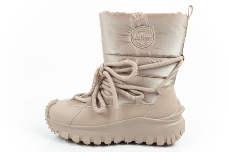 Lee Cooper Damen Winter-Wanderschuhe, Beige, Echtleder