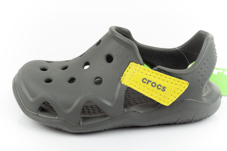 Crocs Swiftwater Kindersandalen [204021-08I] grau.