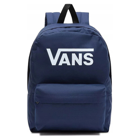 Vans Old Skool Print 22L Urbaner Schulrucksack, Marineblau, Großes VANS-Logo