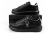 Karl Lagerfeld Herren-Sneaker Kapri, Schwarzes Leder