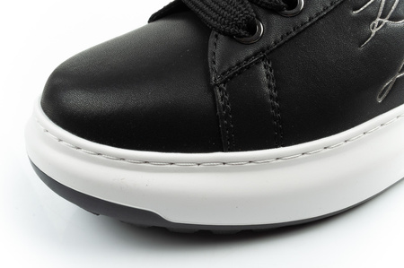 Karl Lagerfeld Herren-Sneaker Kapri, Schwarzes Leder