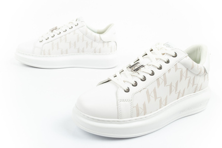 Karl Lagerfeld Kapri Herrenschuhe Sneakers Naturleder weiß [KL52563 01W]