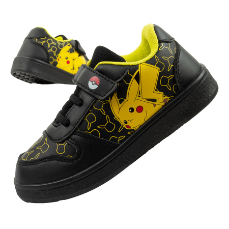 Leomil Kinder-Sportschuhe, leichte Pokémon-Sneaker mit Klettverschluss, Schwarz
